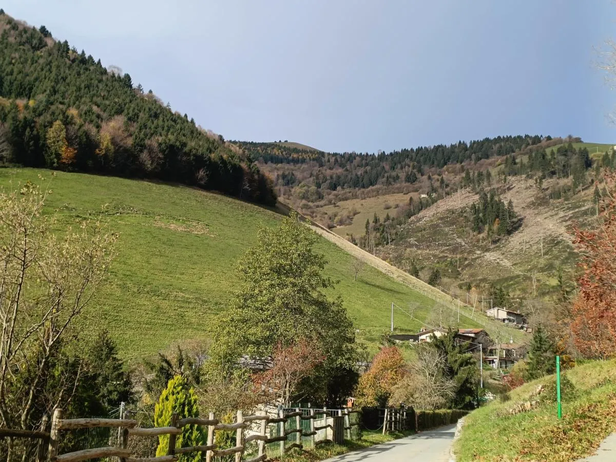 La valle sopra Vigolo con i pascoli della Bratta